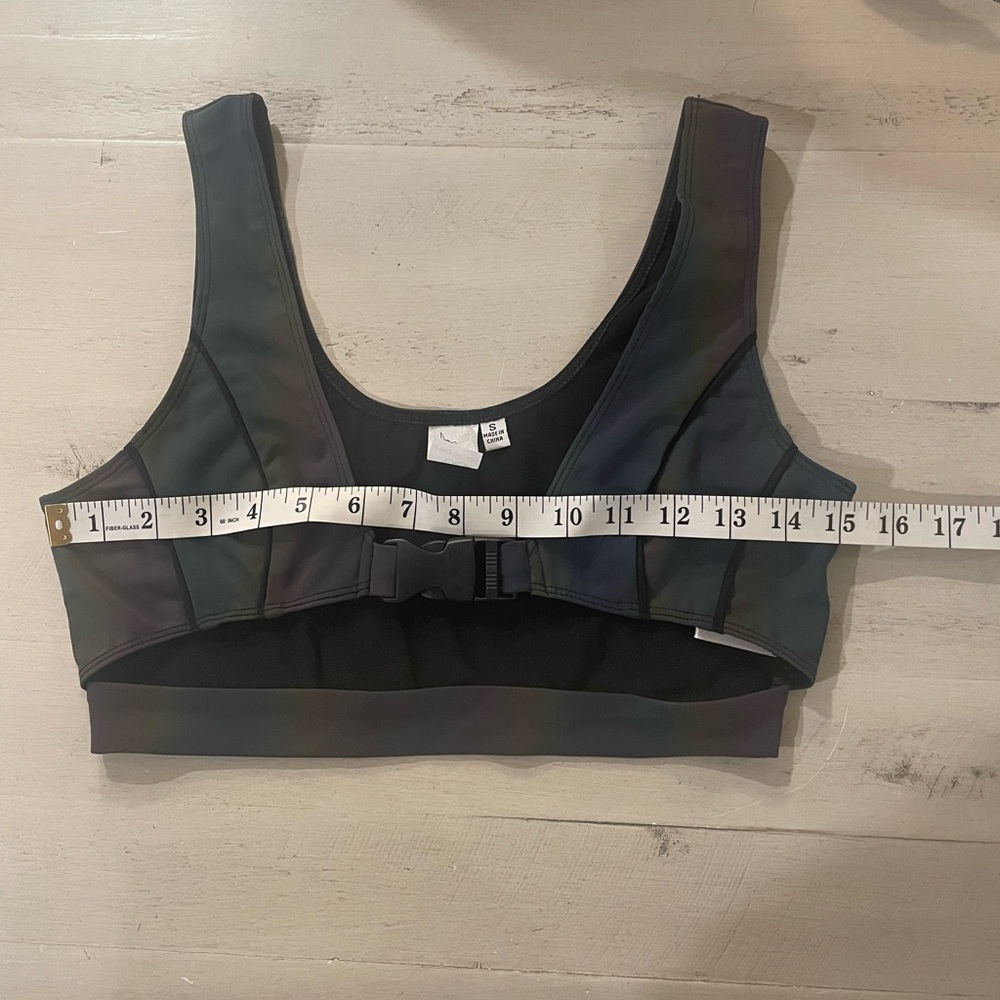 iHeartRaves Middle of Nowhere Rainbow Reflective Speed Clasp Bra Top - Picture 9 of 9